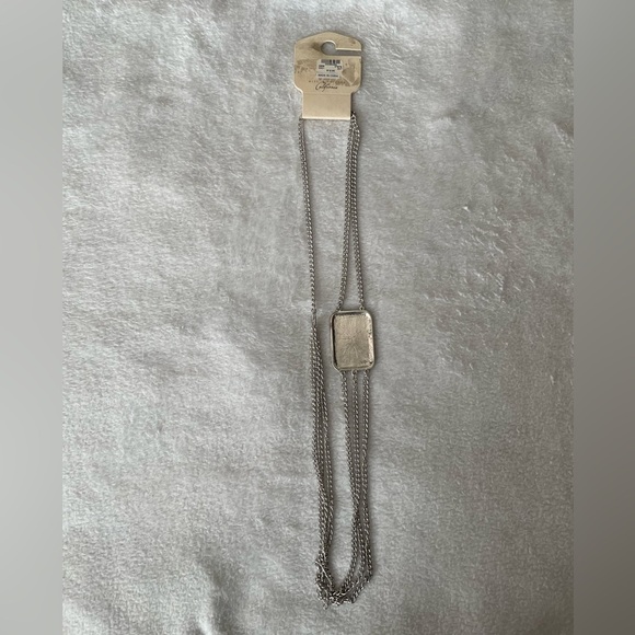 Long silver and turquoise necklace NWT - Picture 3 of 8